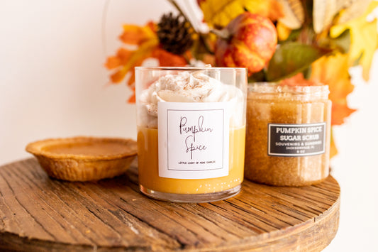 Pumpkin Spice Candle and Pumpkin Spice Scrub Bundle