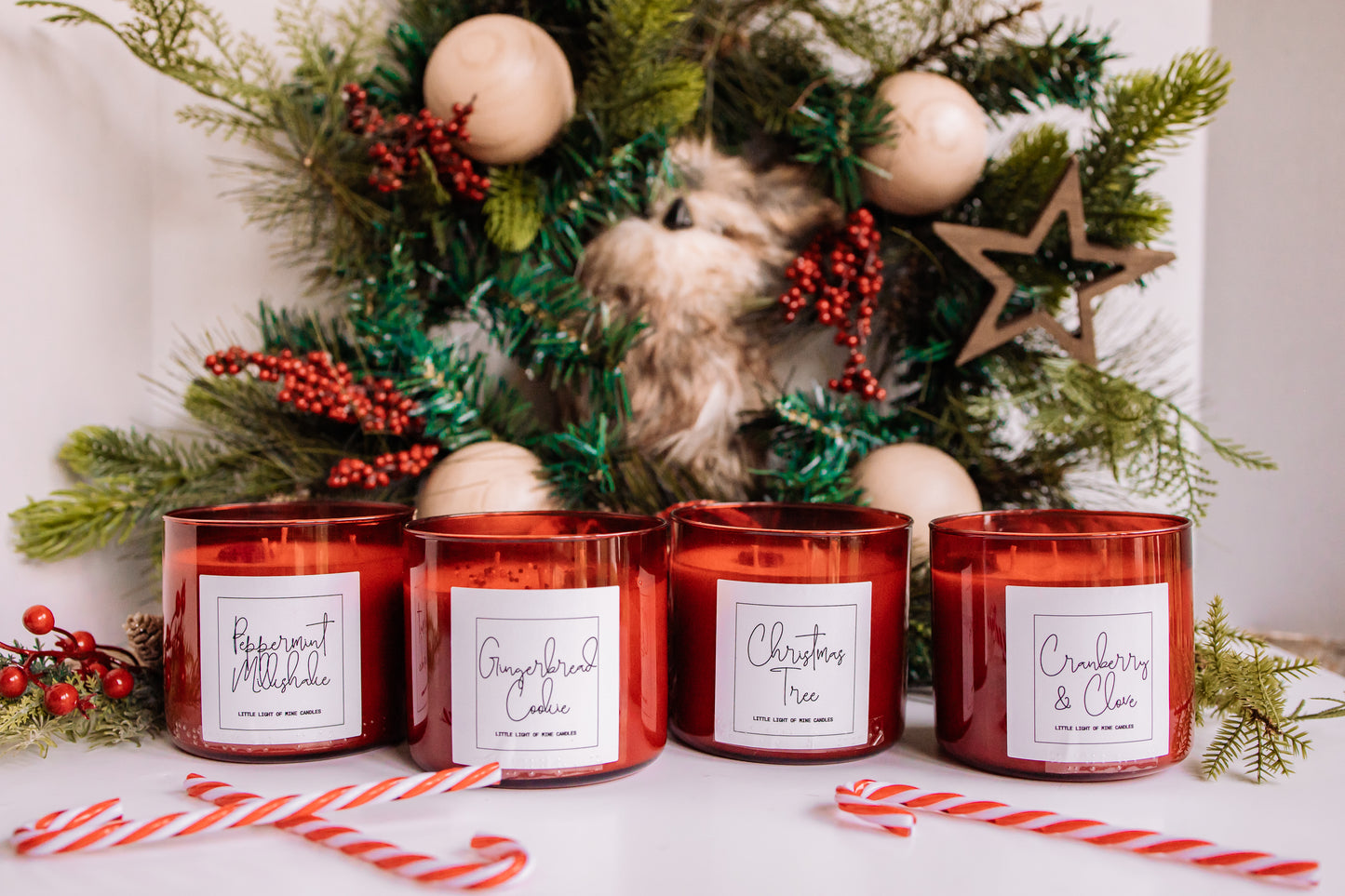 Red & Gold 3-Wick Jars